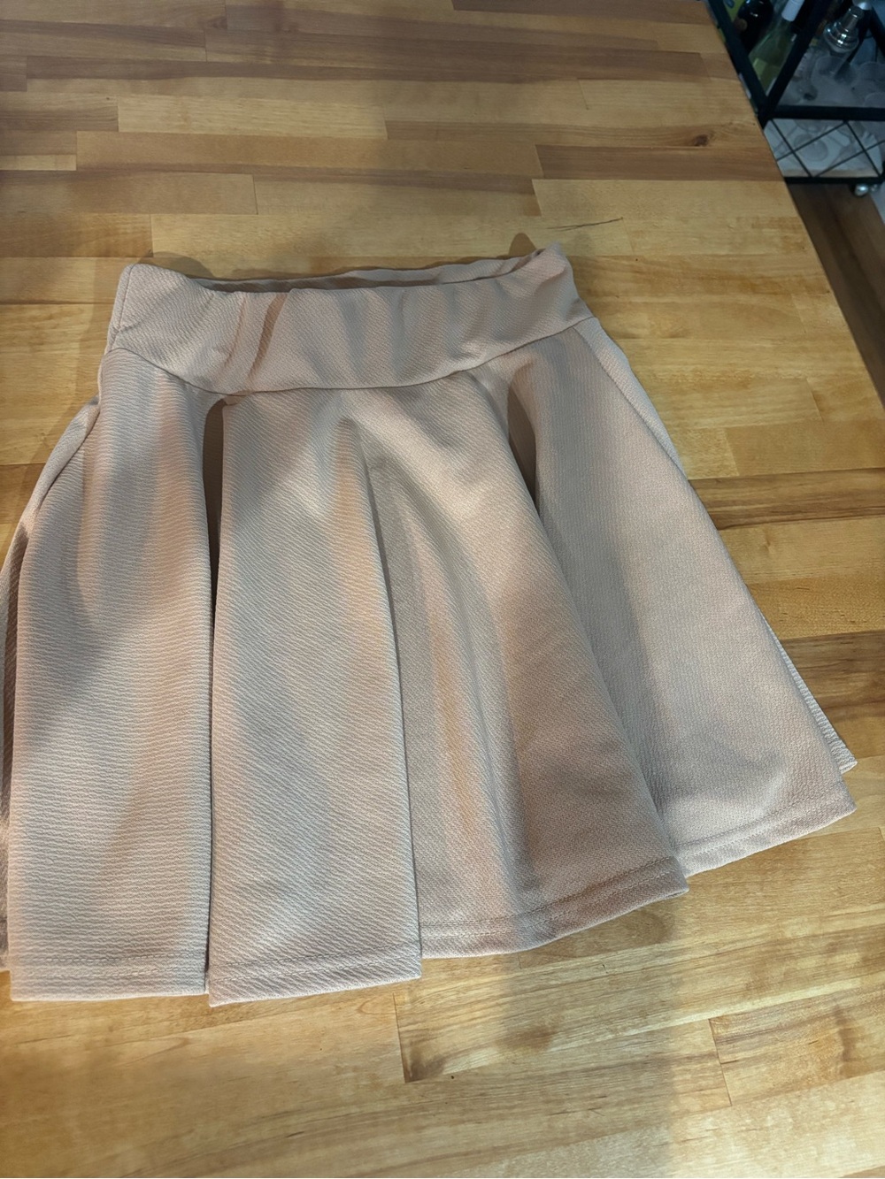 Amazon Women's Pleated Skater Skirt in beige - medium